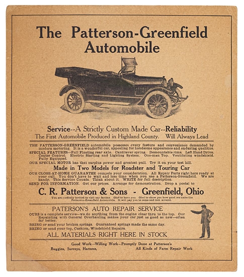 (BUSINESS.) The Patterson-Greenfield Automobile.